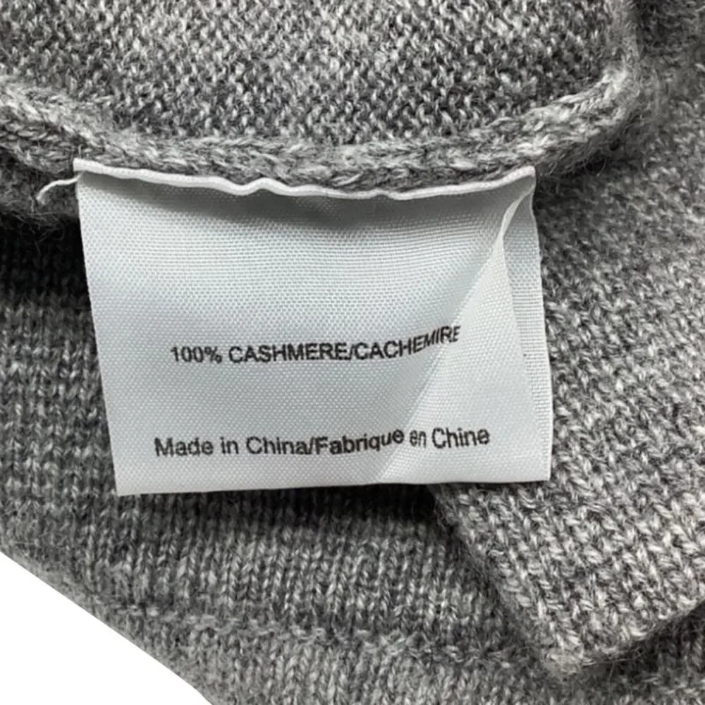 Tory Burch Sayre Sweater with Pockets in Grey Cashmere